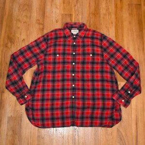 Denim & Supply Ralph Lauren‎ Women's Plaid Utility Linen Blend Shirt Sz XL